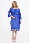 Blue dress embroidered with Orzhitsa.